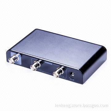 2 ports SDI splitter, supports SD-SDI, HD-SDI and 3G-SDI video format